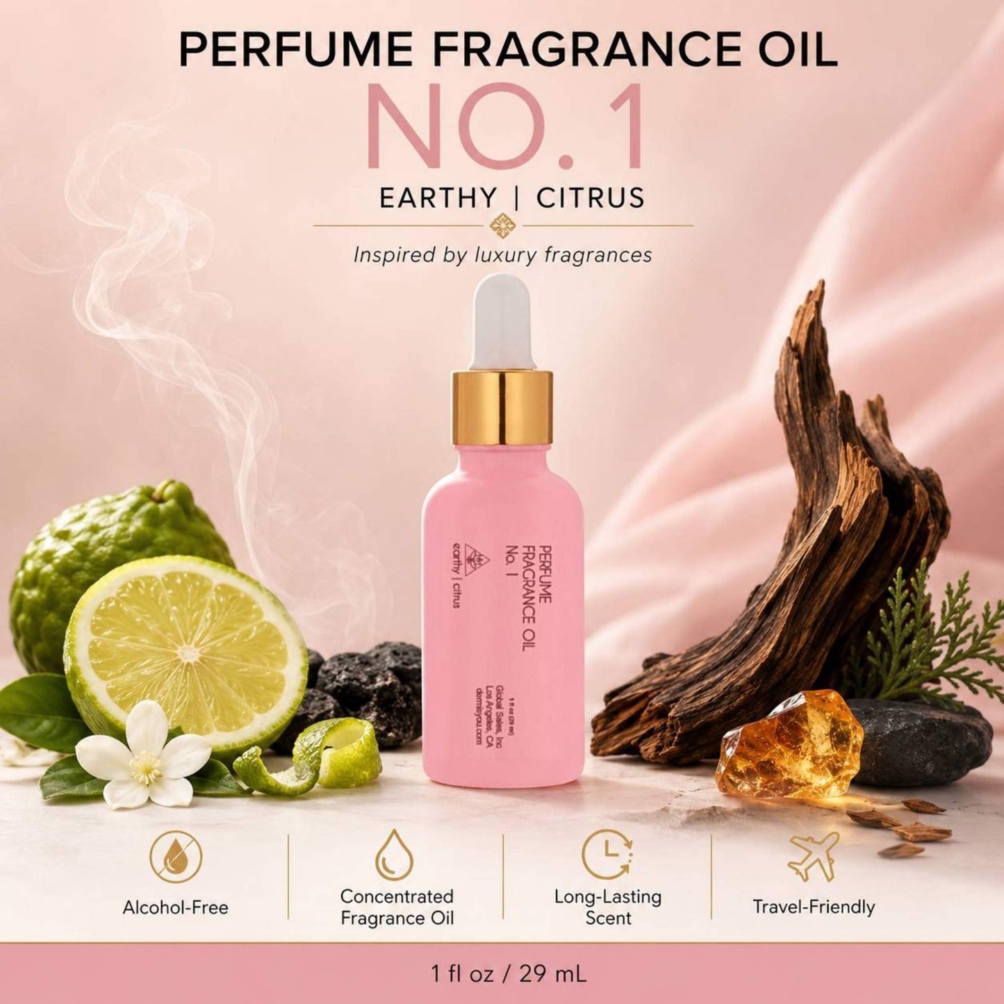 Perfume Fragrance Oil No. 1 - Inspired by Oud & Bergamot