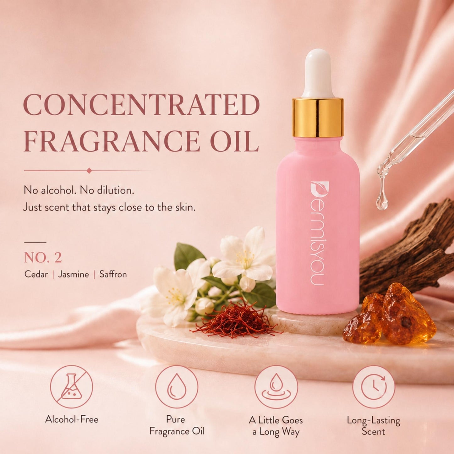 Perfume Fragrance Oil No. 2 - Inspired by Baccarat Rouge 540