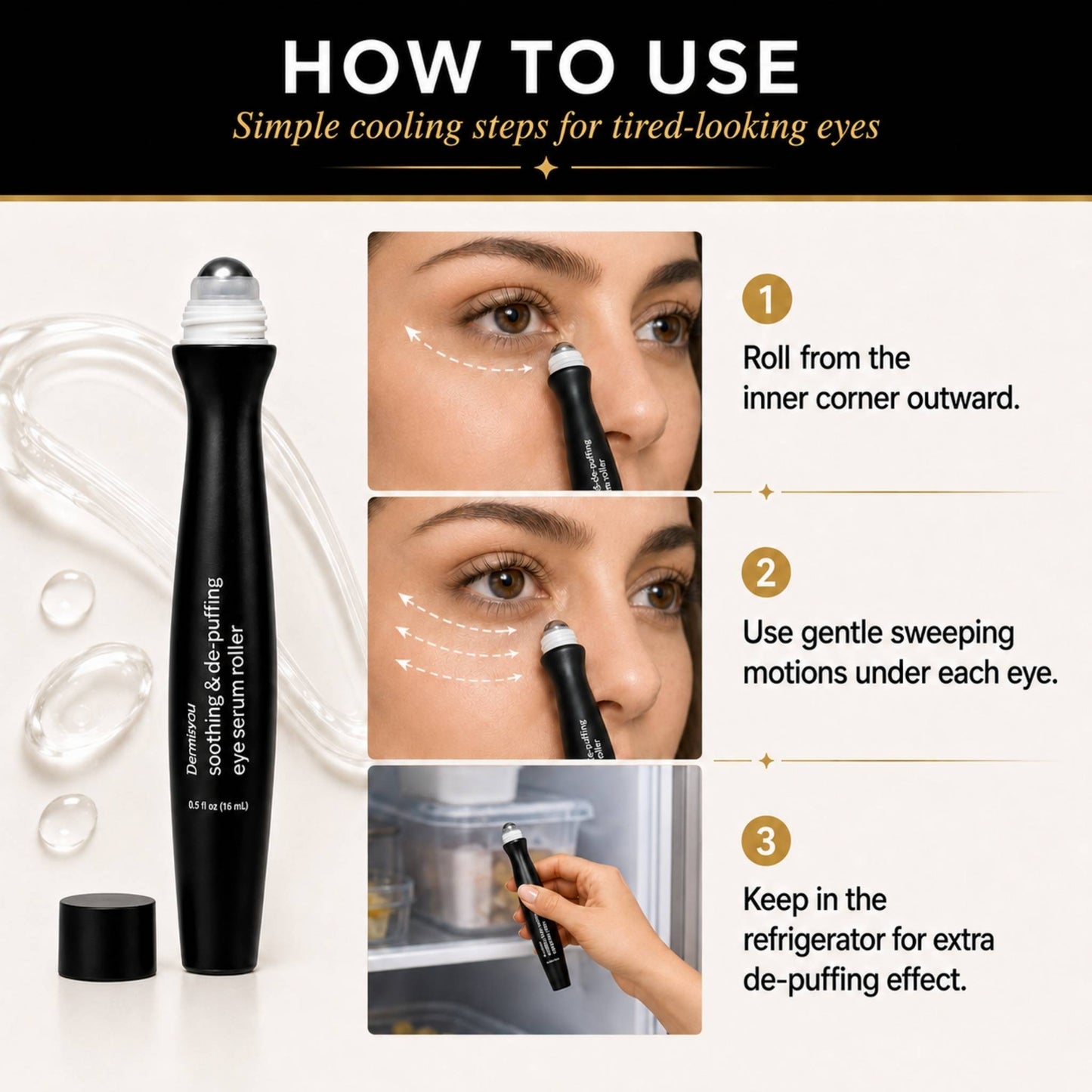 Anti-Wrinkle & De-Puffing Eye Serum Roller