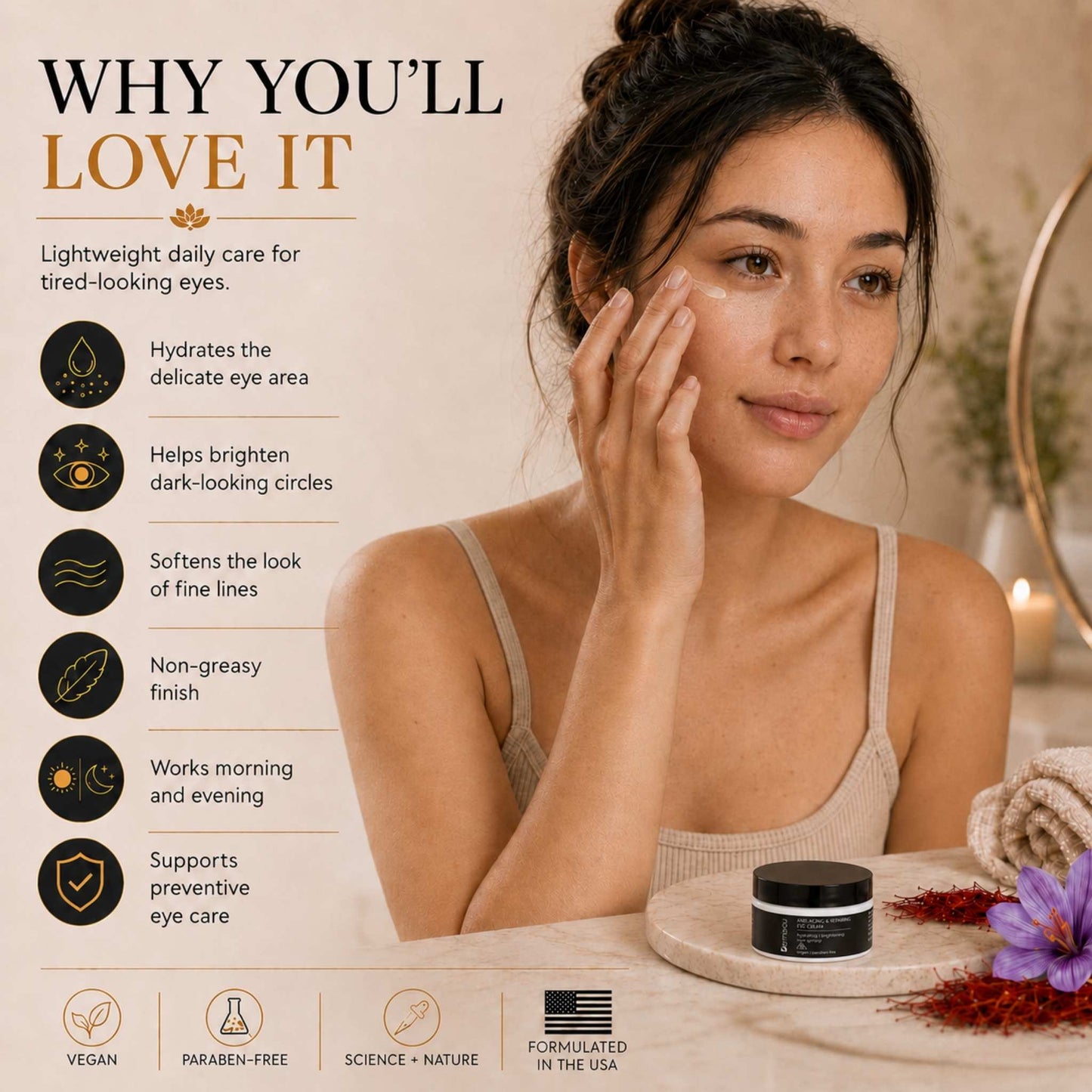 Anti-Aging & Repairing Eye Cream with Saffron